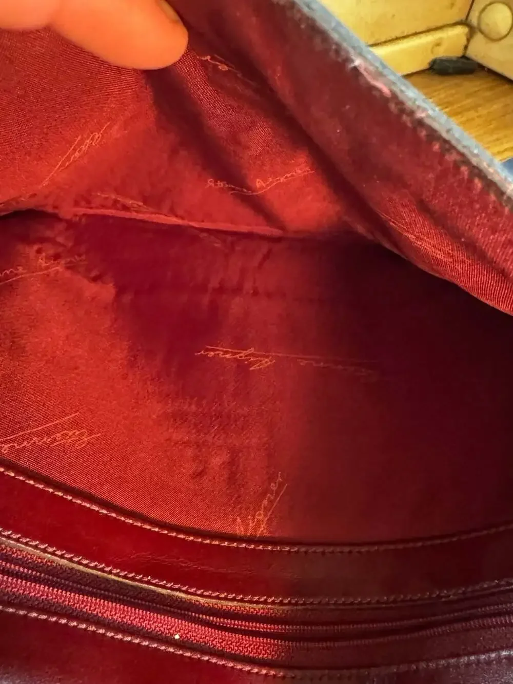 Vintage 70s Etienne Aigner Clutch, Oxblood Leather Envelope RARE